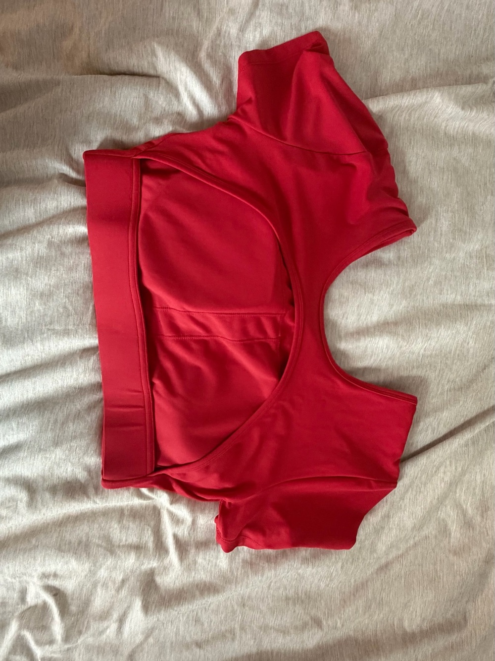 Open Back Red Crop Top